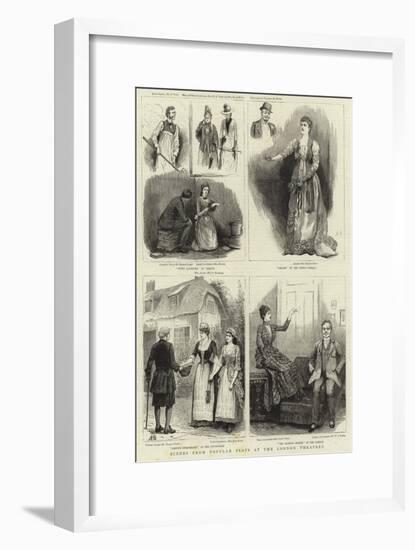 Scenes from Popular Plays at the London Theatres-null-Framed Giclee Print