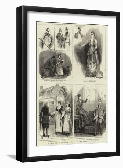 Scenes from Popular Plays at the London Theatres-null-Framed Giclee Print