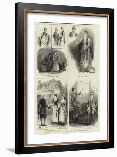 Scenes from Popular Plays at the London Theatres-null-Framed Giclee Print