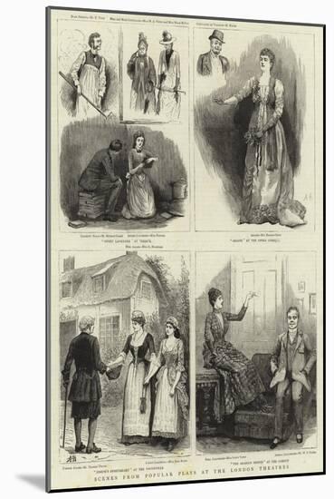 Scenes from Popular Plays at the London Theatres-null-Mounted Giclee Print