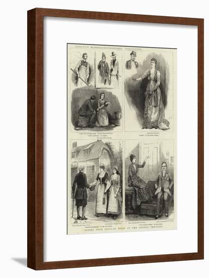 Scenes from Popular Plays at the London Theatres-null-Framed Giclee Print