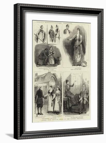 Scenes from Popular Plays at the London Theatres-null-Framed Giclee Print