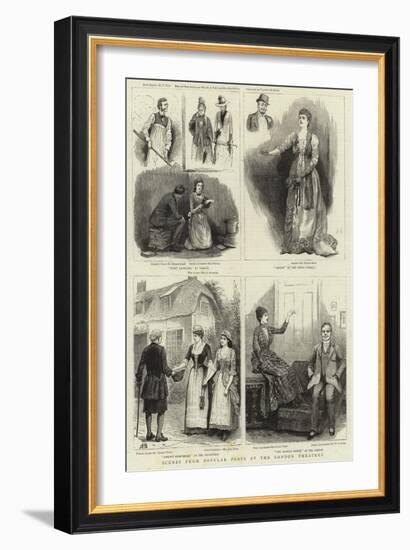 Scenes from Popular Plays at the London Theatres-null-Framed Giclee Print