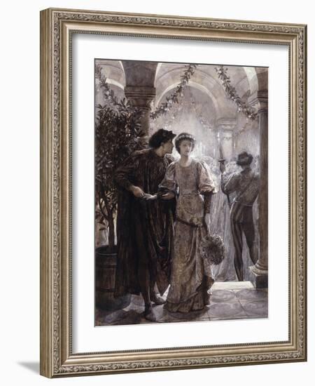 Scenes from Romeo and Juliet: The Ball Scene (I, V)-Frank Bernard Dicksee-Framed Giclee Print