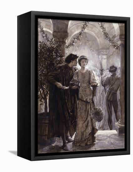 Scenes from Romeo and Juliet: The Ball Scene (I, V)-Frank Bernard Dicksee-Framed Premier Image Canvas