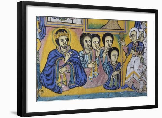 Scenes from Sacred Books, Paintings in Ura Kidane Meret Monastery-null-Framed Giclee Print