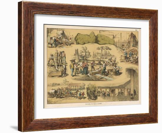 Scenes from the Australian Gold Rush-Ferdinand Von Hochstetter-Framed Art Print