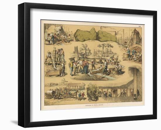 Scenes from the Australian Gold Rush-Ferdinand Von Hochstetter-Framed Art Print