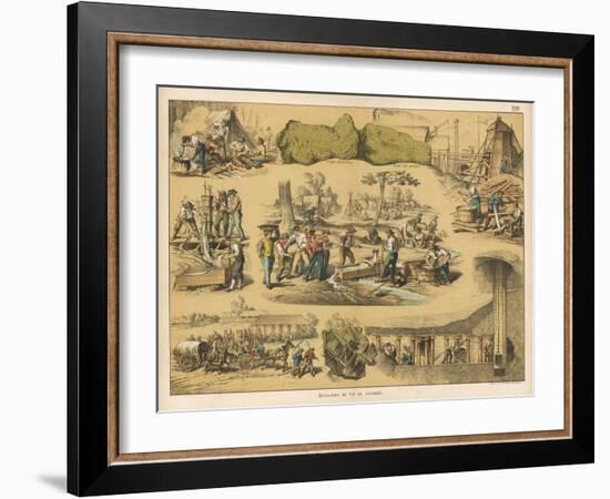 Scenes from the Australian Gold Rush-Ferdinand Von Hochstetter-Framed Art Print