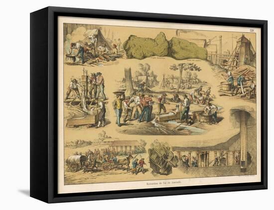 Scenes from the Australian Gold Rush-Ferdinand Von Hochstetter-Framed Stretched Canvas