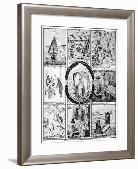 Scenes from the California Gold Rush, 1849-Cooke & Le Count-Framed Giclee Print