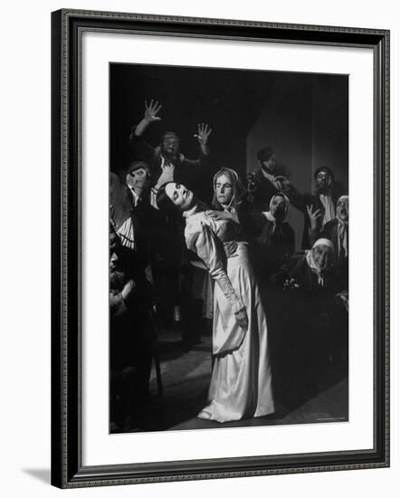 Scenes from the Dybbuk, a Production by the Habimah Players of Israel-Nina Leen-Framed Premium Photographic Print