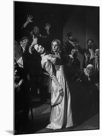 Scenes from the Dybbuk, a Production by the Habimah Players of Israel-Nina Leen-Mounted Premium Photographic Print
