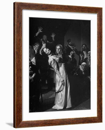 Scenes from the Dybbuk, a Production by the Habimah Players of Israel-Nina Leen-Framed Premium Photographic Print