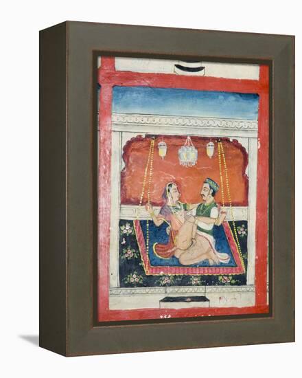 Scenes from the Kama Sutra from Cupboard in the Juna Mahal Fort, Dungarpur, Rajasthan State, India-R H Productions-Framed Premier Image Canvas