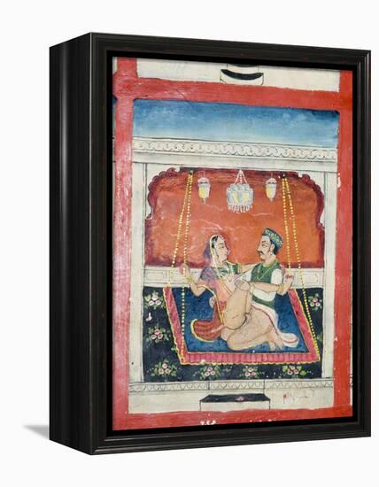 Scenes from the Kama Sutra from Cupboard in the Juna Mahal Fort, Dungarpur, Rajasthan State, India-R H Productions-Framed Premier Image Canvas