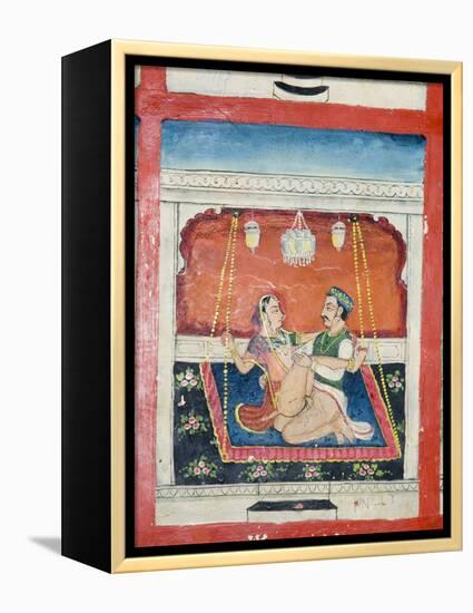 Scenes from the Kama Sutra from Cupboard in the Juna Mahal Fort, Dungarpur, Rajasthan State, India-R H Productions-Framed Premier Image Canvas