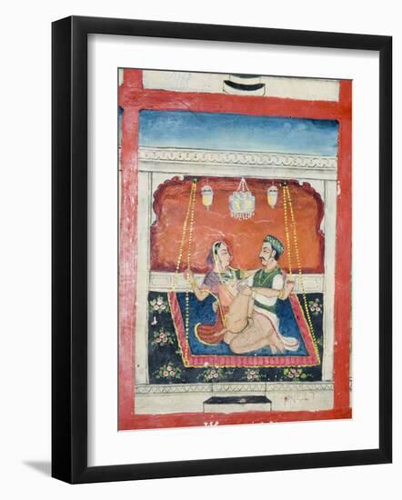 Scenes from the Kama Sutra from Cupboard in the Juna Mahal Fort, Dungarpur, Rajasthan State, India-R H Productions-Framed Photographic Print