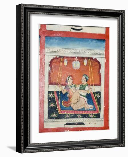 Scenes from the Kama Sutra from Cupboard in the Juna Mahal Fort, Dungarpur, Rajasthan State, India-R H Productions-Framed Photographic Print