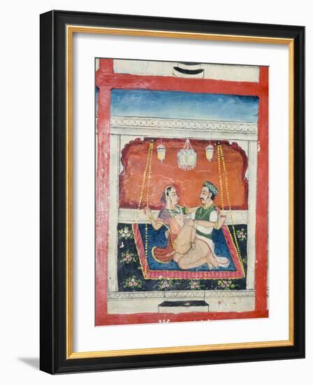 Scenes from the Kama Sutra from Cupboard in the Juna Mahal Fort, Dungarpur, Rajasthan State, India-R H Productions-Framed Photographic Print