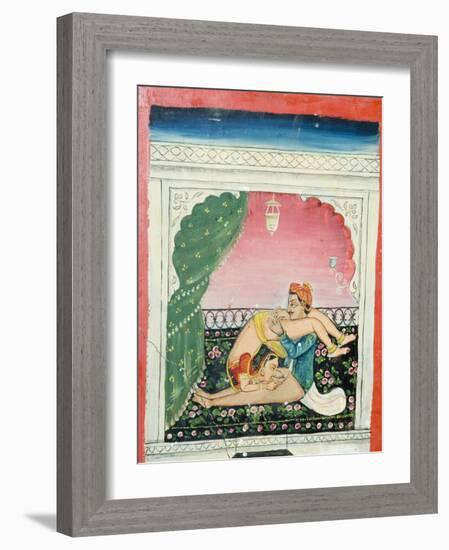 Scenes from the Kama Sutra from Cupboard in the Juna Mahal Fort, Dungarpur, Rajasthan State, India-R H Productions-Framed Photographic Print