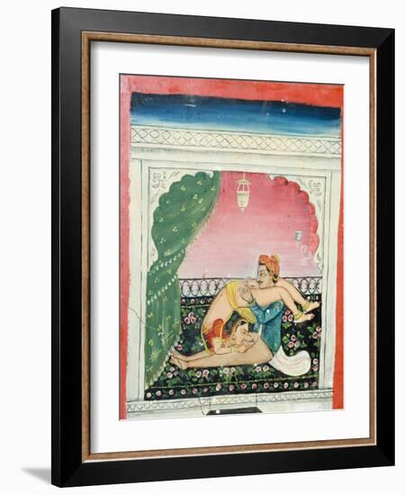 Scenes from the Kama Sutra from Cupboard in the Juna Mahal Fort, Dungarpur, Rajasthan State, India-R H Productions-Framed Photographic Print