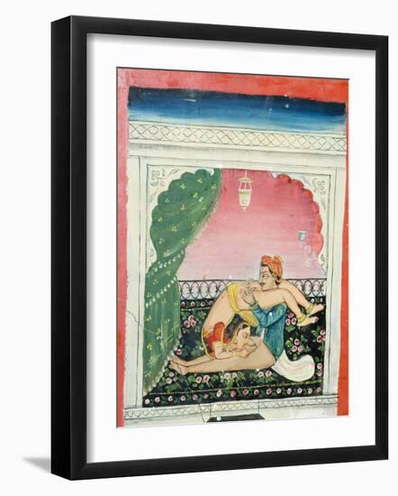 Scenes from the Kama Sutra from Cupboard in the Juna Mahal Fort, Dungarpur, Rajasthan State, India-R H Productions-Framed Photographic Print