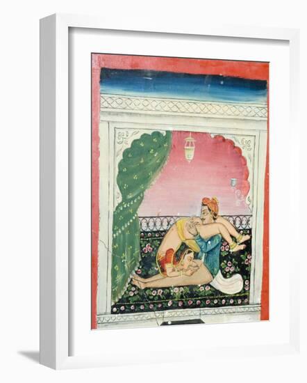 Scenes from the Kama Sutra from Cupboard in the Juna Mahal Fort, Dungarpur, Rajasthan State, India-R H Productions-Framed Photographic Print