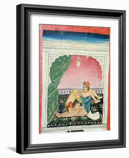 Scenes from the Kama Sutra from Cupboard in the Juna Mahal Fort, Dungarpur, Rajasthan State, India-R H Productions-Framed Photographic Print