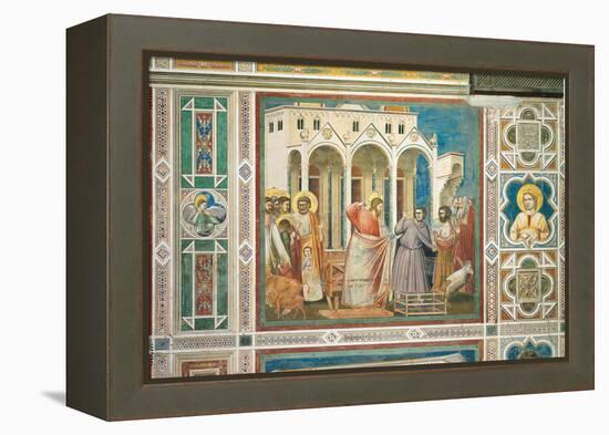 Scenes From the Life of Christ Expulsion of the Money Changers From the Temple-Giotto di Bondone-Framed Premier Image Canvas