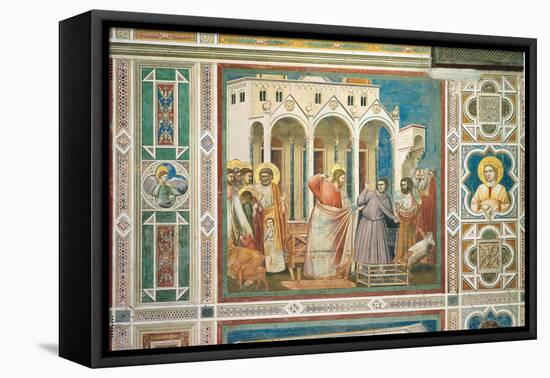 Scenes From the Life of Christ Expulsion of the Money Changers From the Temple-Giotto di Bondone-Framed Premier Image Canvas