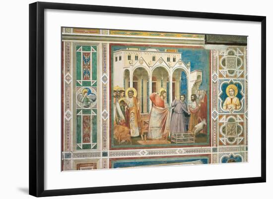 Scenes From the Life of Christ Expulsion of the Money Changers From the Temple-Giotto di Bondone-Framed Giclee Print