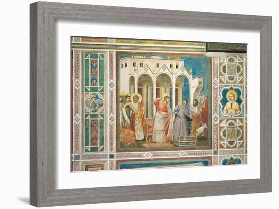 Scenes From the Life of Christ Expulsion of the Money Changers From the Temple-Giotto di Bondone-Framed Giclee Print