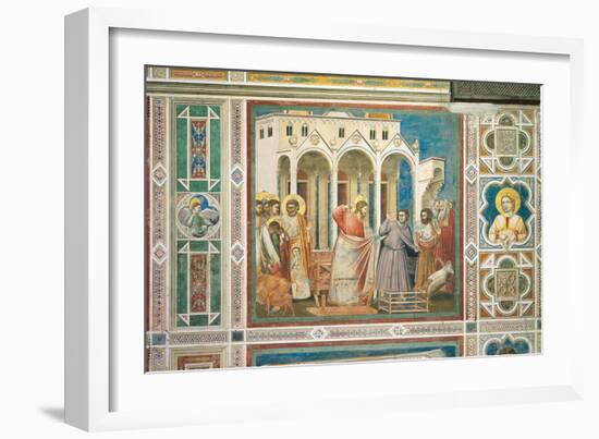 Scenes From the Life of Christ Expulsion of the Money Changers From the Temple-Giotto di Bondone-Framed Giclee Print