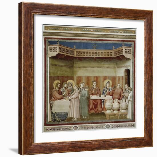 Scenes from the Life of Christ: Marriage at Cana-Giotto di Bondone-Framed Art Print