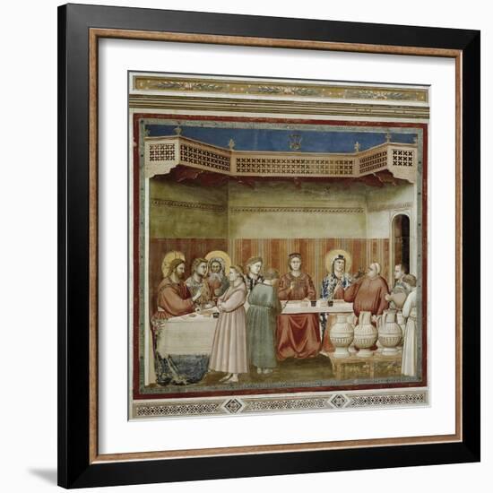 Scenes from the Life of Christ: Marriage at Cana-Giotto di Bondone-Framed Art Print