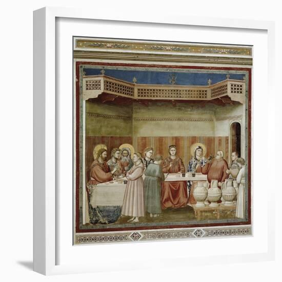 Scenes from the Life of Christ: Marriage at Cana-Giotto di Bondone-Framed Art Print