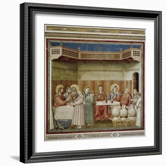 Scenes from the Life of Christ: Marriage at Cana-Giotto di Bondone-Framed Art Print