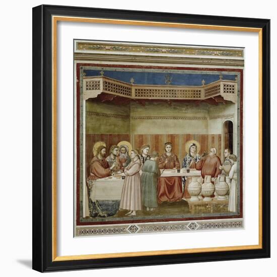 Scenes from the Life of Christ: Marriage at Cana-Giotto di Bondone-Framed Art Print