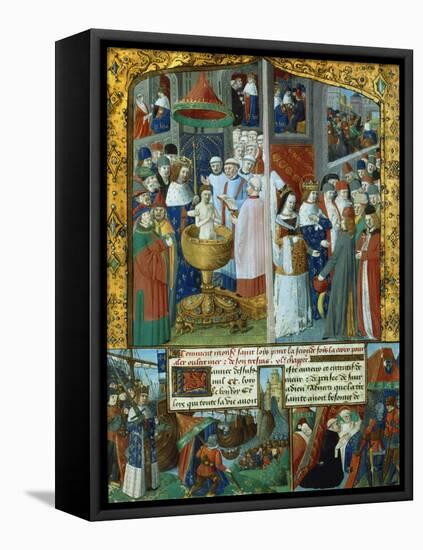 Scenes from the Life of Louis Ix, King of France, 13th Century-null-Framed Premier Image Canvas