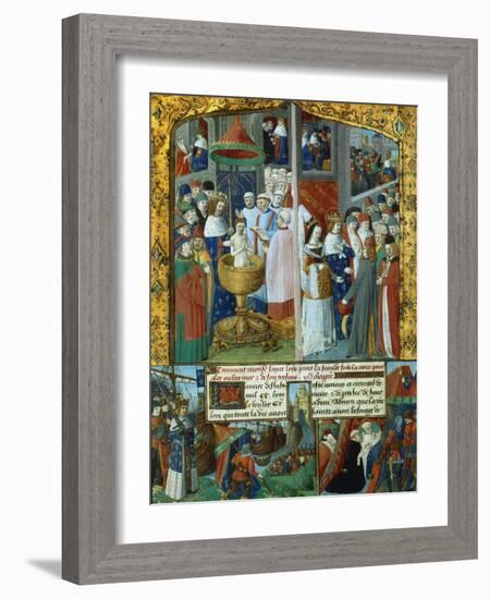 Scenes from the Life of Louis Ix, King of France, 13th Century-null-Framed Giclee Print