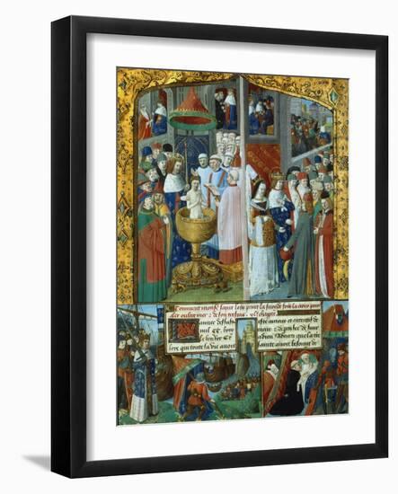 Scenes from the Life of Louis Ix, King of France, 13th Century-null-Framed Giclee Print