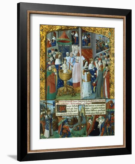 Scenes from the Life of Louis Ix, King of France, 13th Century-null-Framed Giclee Print