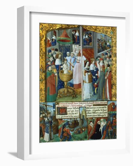 Scenes from the Life of Louis Ix, King of France, 13th Century-null-Framed Giclee Print