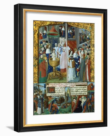 Scenes from the Life of Louis Ix, King of France, 13th Century-null-Framed Giclee Print