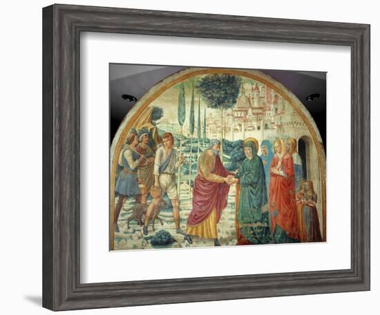 Scenes from the Life of Saint Joachim: Meeting at the Golden Gate-Benozzo Gozzoli-Framed Giclee Print