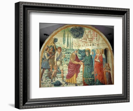 Scenes from the Life of Saint Joachim: Meeting at the Golden Gate-Benozzo Gozzoli-Framed Giclee Print