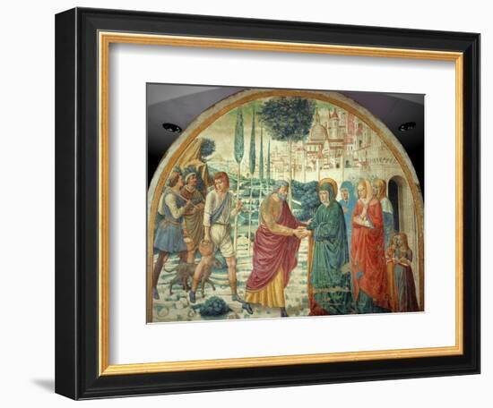 Scenes from the Life of Saint Joachim: Meeting at the Golden Gate-Benozzo Gozzoli-Framed Giclee Print