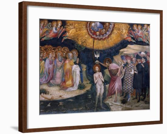 Scenes from the Life of Saint John the Baptist, Baptism of Jesus-Lorenzo & Jacopo Salimbeni-Framed Giclee Print