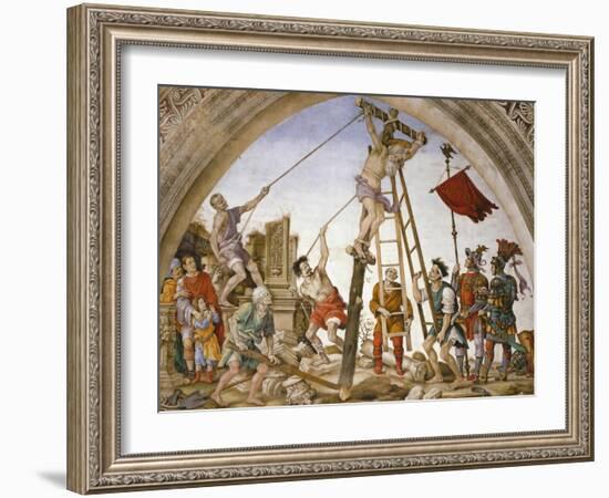 Scenes from the Life of Saint Philip: Crucifixion of the Saint-Filippino Lippi-Framed Giclee Print